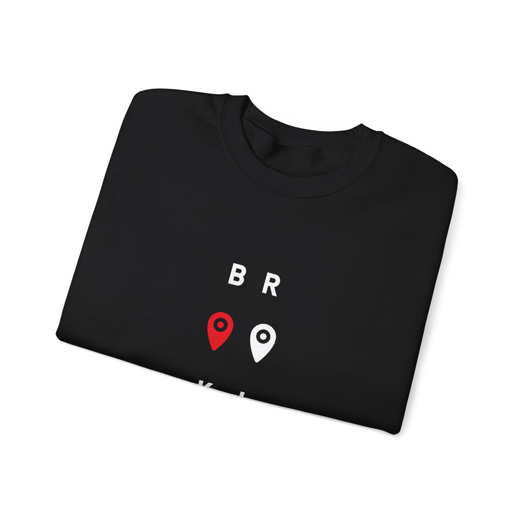 Luxe Crewneck Sweatshirt— Brooklyn with Pin Location