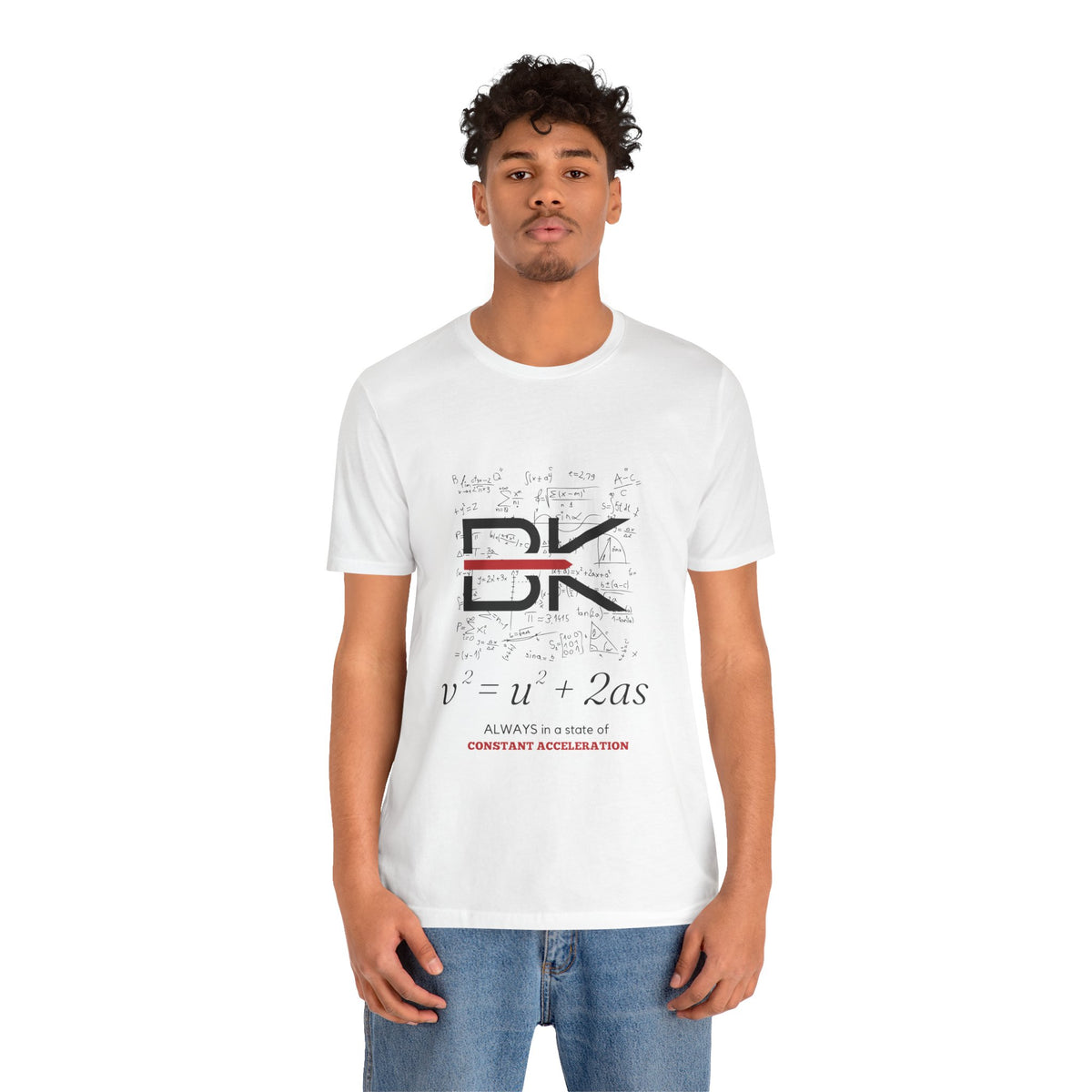 Luxe Graphic Tee - Brooklyn Scientific Equation for Constant Acceleration