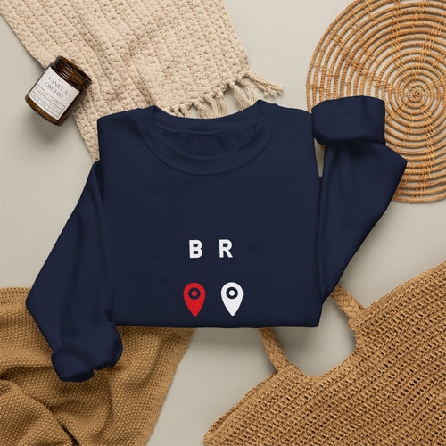 Luxe Crewneck Sweatshirt— Brooklyn with Pin Location