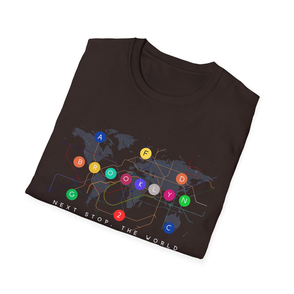 Luxe Graphic Tee  — NYC Train Map Next Stop The World.