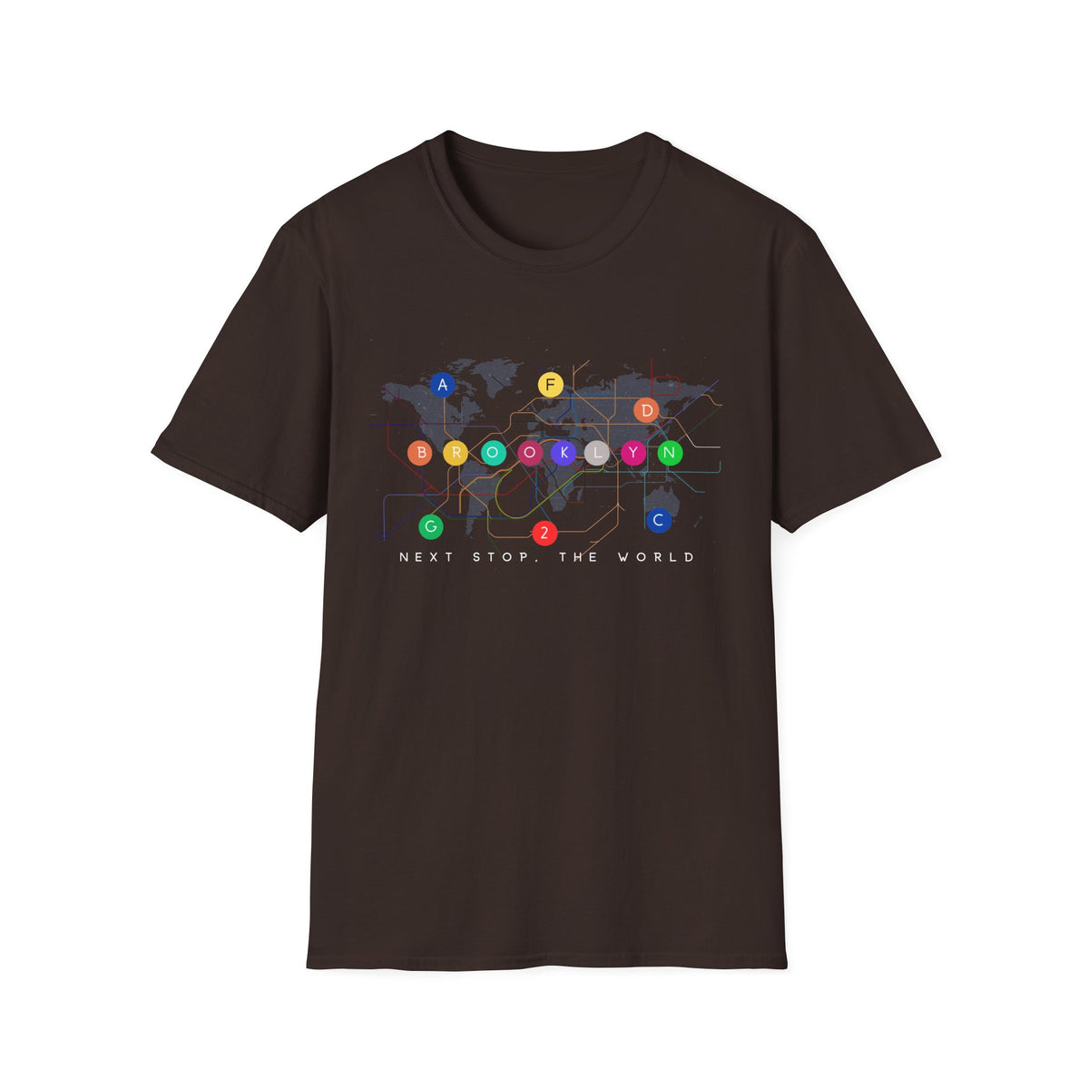 Luxe Graphic Tee  — NYC Train Map Next Stop The World.