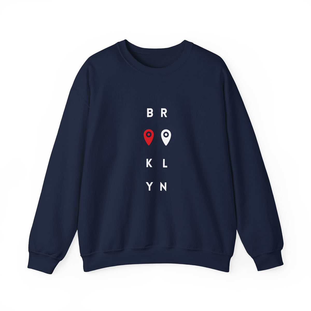 Luxe Crewneck Sweatshirt— Brooklyn with Pin Location