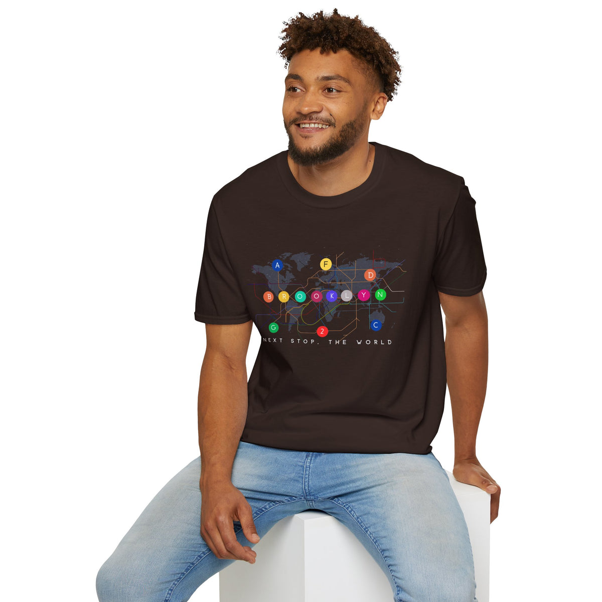 Luxe Graphic Tee  — NYC Train Map Next Stop The World.