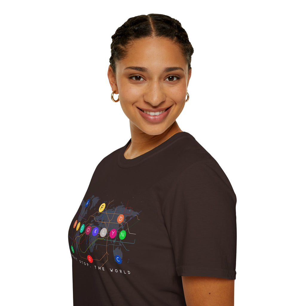 Luxe Graphic Tee  — NYC Train Map Next Stop The World.