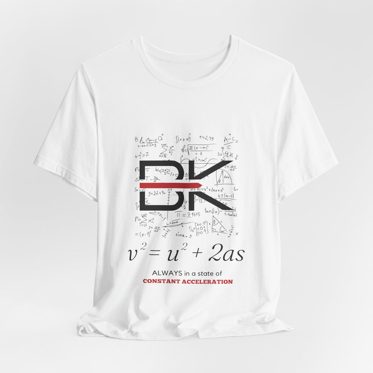 Luxe Graphic Tee - Brooklyn Scientific Equation for Constant Acceleration