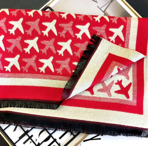Airplane Pattern Scarves