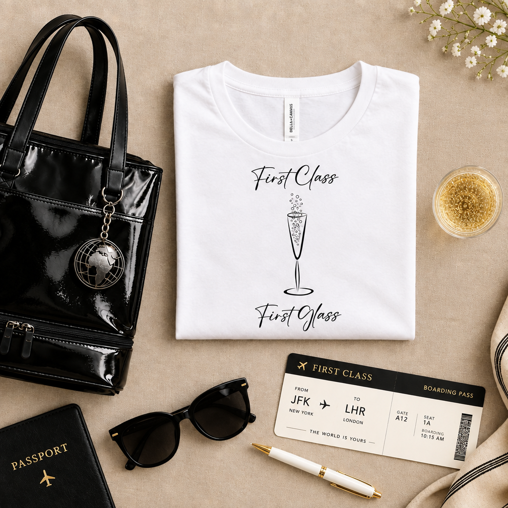 Luxe Graphic Tee - First Class First Glass